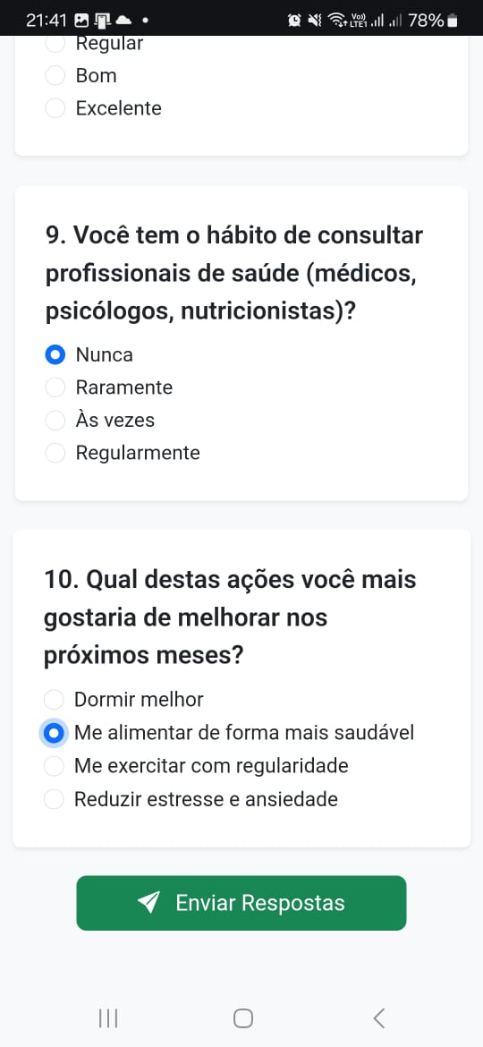 O App rodando a partir de um celular #2