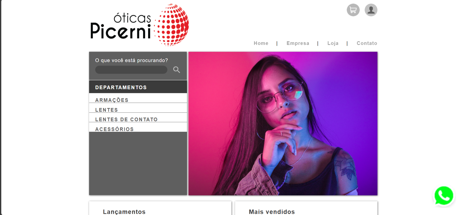 E-commerce Óticas Picerni